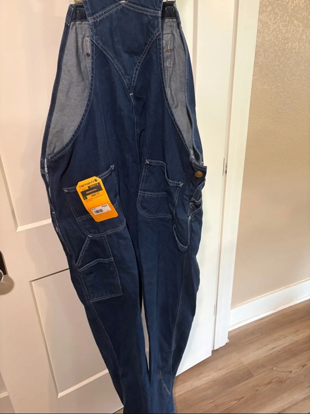 Carhartt Indigo Blue Denim Work Overalls - Picture 4 of 5